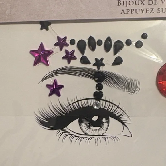 Adult Halloween Costume - Women's Clown Poncho - stick on face jewels included. - Picture 8 of 10